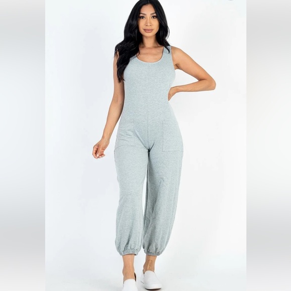 ⭕️ SOLD OUT ⭕️ NEW "Soft to the Touch” Sleeveless Jumpsuit - Picture 2 of 6